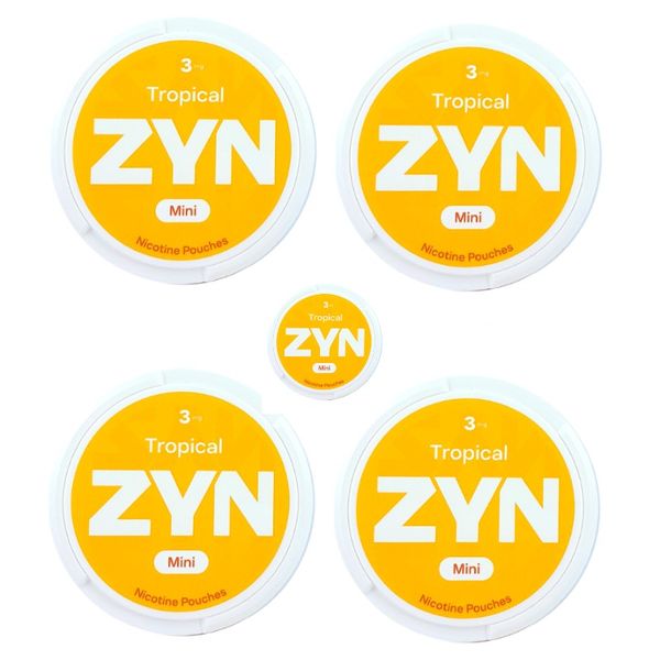 Zyn Mini Nicotine Pouches - Tropical 3mg - 5 Pack (75 Pouches)