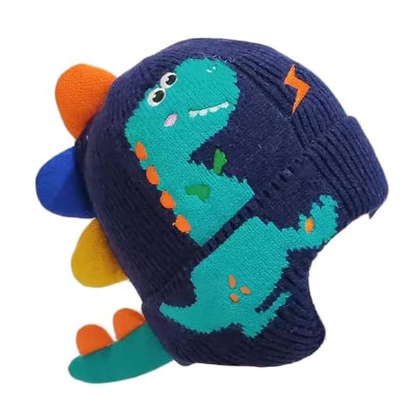 Kids Boys Girls Dinosaur Winter Knit Hat Baby Toddler Scarf Earflap Hood