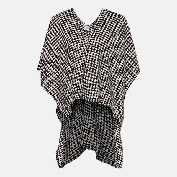 Black &amp; White Houndstooth Throw/ Shawl