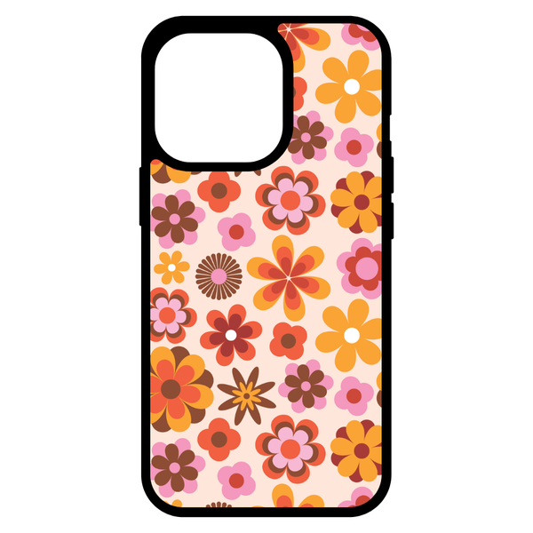 Cover Compatible with iPhone 16 Series - Retro Sunset Blooms Case