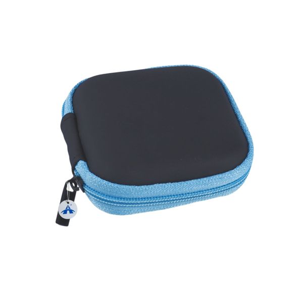 ALANES Earbuds Case Holder Travel Organizer for Earphones Accessories-Blue