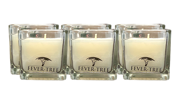6 x Fever Tree Lemon and Basil Scented candles in Glass (Fly &amp; Mosquito Repellent)