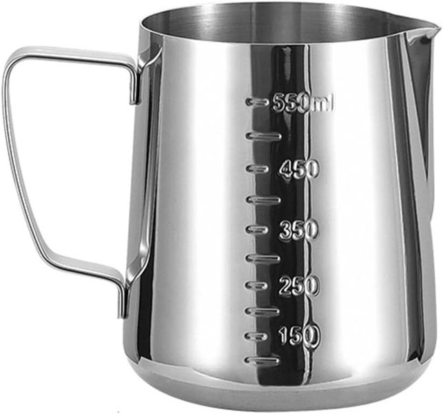 Top T Stainless Steel 550 ml Milk Pitcher Frothing Jug Silver