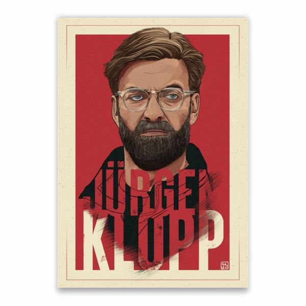 Jurgen Klopp Cartoon Poster - A1