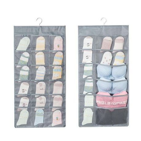 30 Pocket Hanging Bag Wardrobe Organizer  Underwear Socks Bra Storage –  Decor Adda