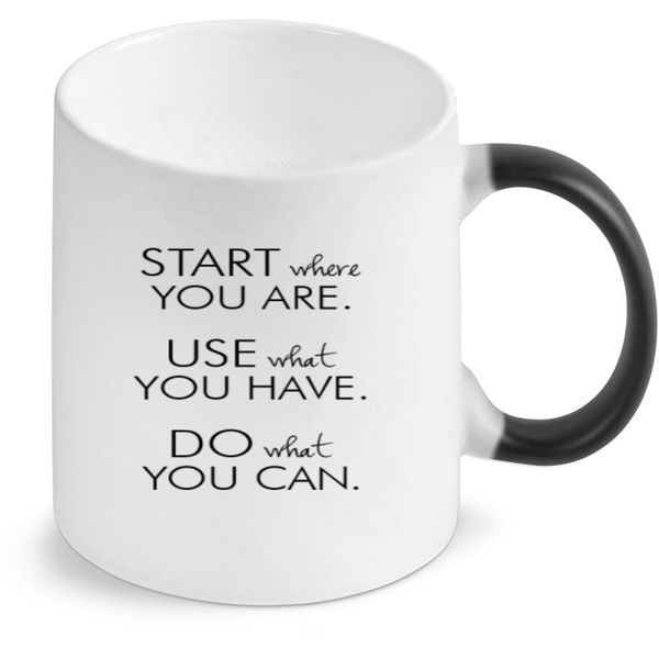 Start Where You Are Birthday Christmas Inspiration Colour Changing Gift Mug