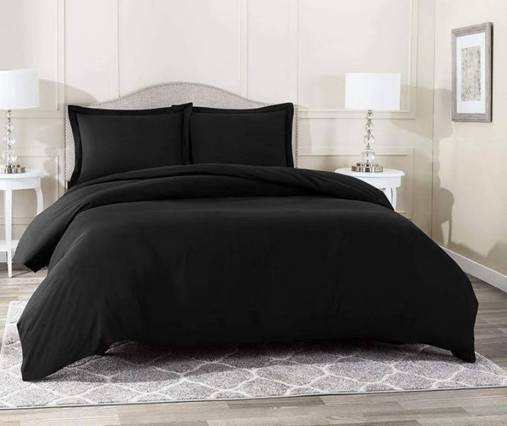 Soft Touch Duvet Cover Set 6 Piece Black