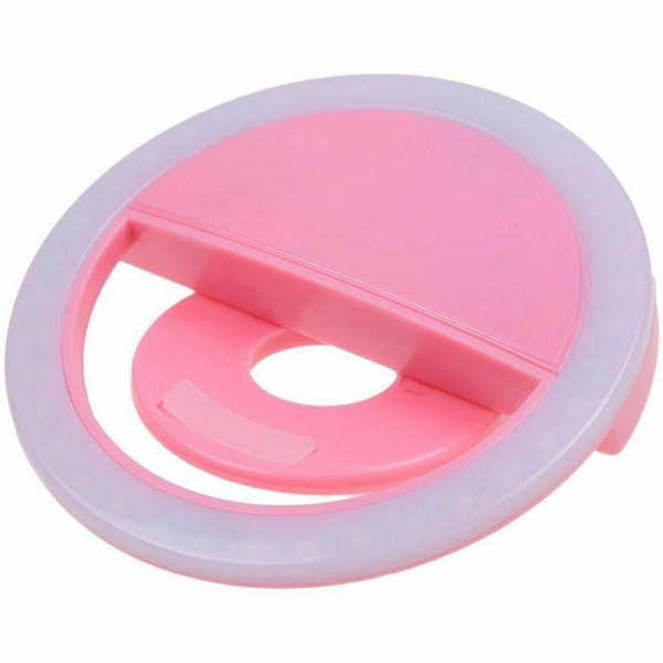 Portable Selfie Ring Light - Pink Ring Light - Selfie Light for Phone -Pink