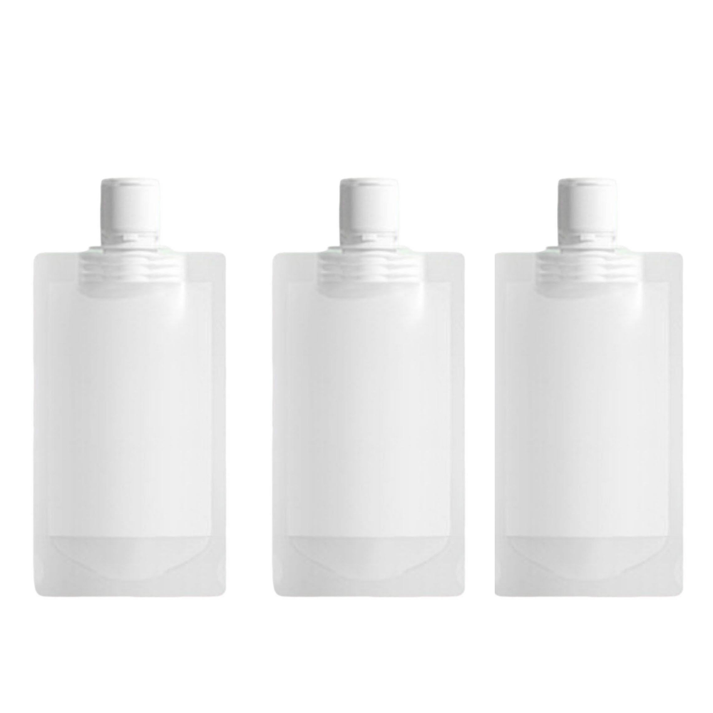 3 x 100ml Size Clear Plastic Travel Squeeze Pouches for Liquids Shop