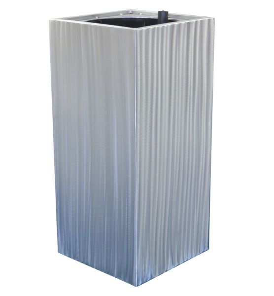 Allsorted Square Plant Pot / Planter Brushed Aluminium - 80 x 35 x 35 cm