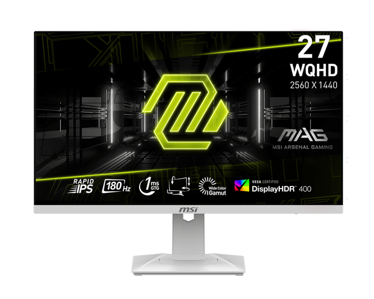 MSI MAG 274QRFW WQHD 1MS 180Hz White Wide Screen Gaming Monitor