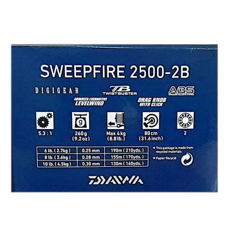 Daiwa Sweepfire 2500 Spinning Reel