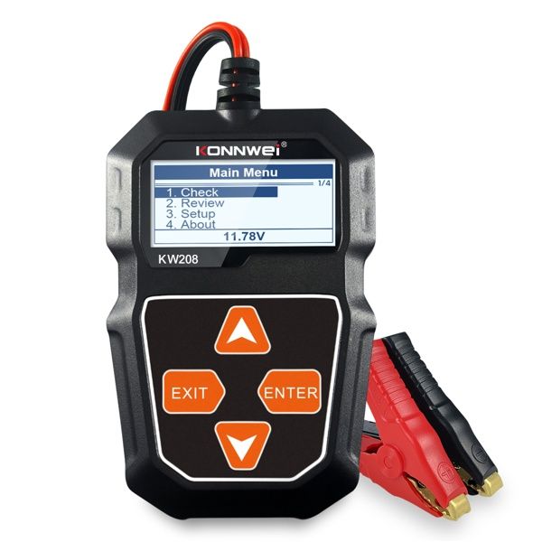 KONNWEI KW208 12V Car Battery Tester Digital Analyzer with 2.0" Screen