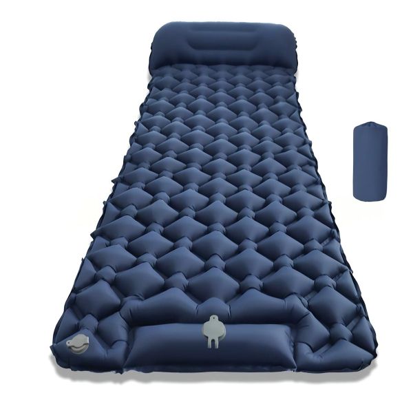 Camping Sleeping Mat Pad with Built-in Pillow &amp; Pump, Waterproof Inflatable