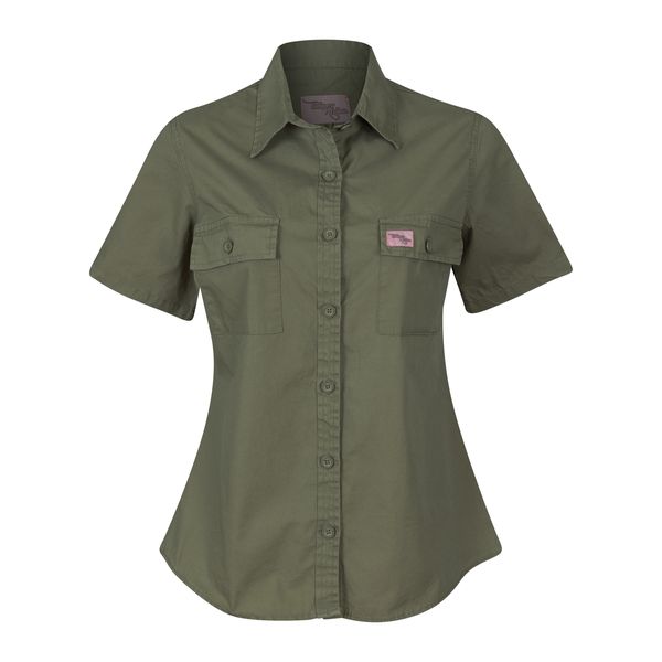Sniper Africa Ladies Military Olive Adventure Short Sleeve Shirt