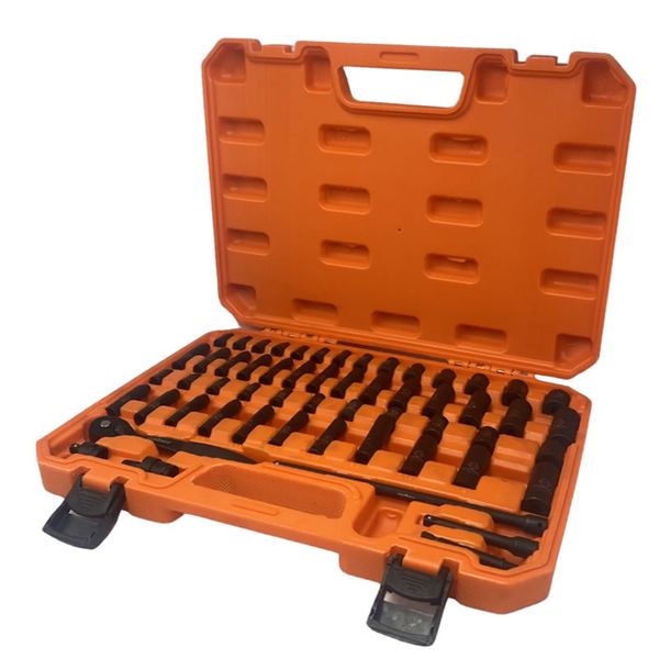 56-Piece 1/4" Drive Master Impact Socket Set With Extension Bar SDY-87014