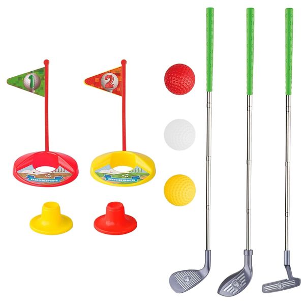 Sport Realistic Toy Retractable Out and Indoor Toddler Golf Set - 10 Pieces
