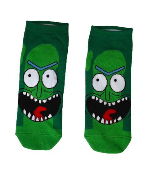 SKA Rick &amp; Morty Ankle Fashion Cotton Socks- Angry Pickle Green