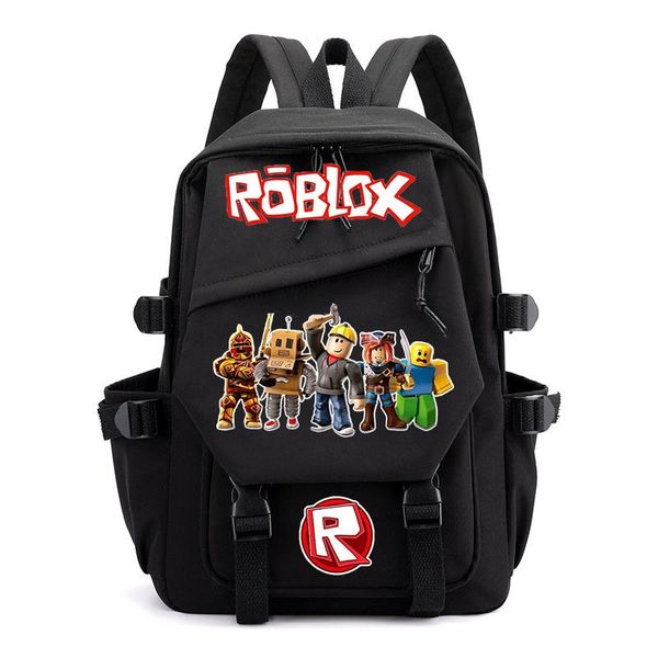 Children Schoolbag Roblox Game Merchandise CanvasBackpack