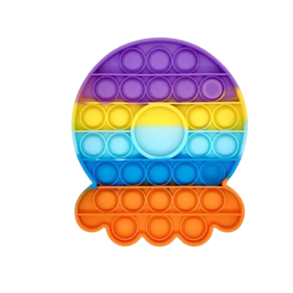 Rainbow Octopus Push Pop Bubble Stress Relief Toy