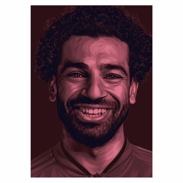 Mohamed Salah Portrait - A1 poster