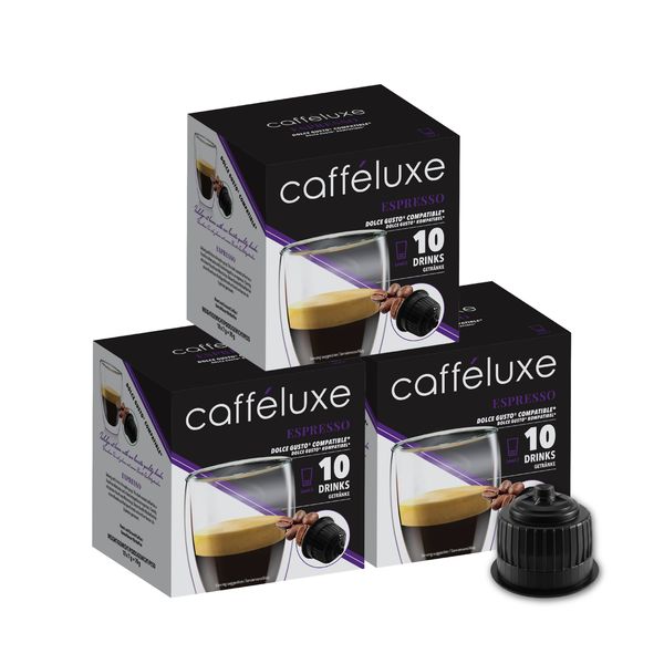 Cafféluxe Dolce Gusto Compatible Espresso Coffee Pods | 30 Pods