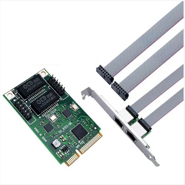 Mini Pcie Gigabit Network Card Pcie To 2 Port Rj45 Network Card