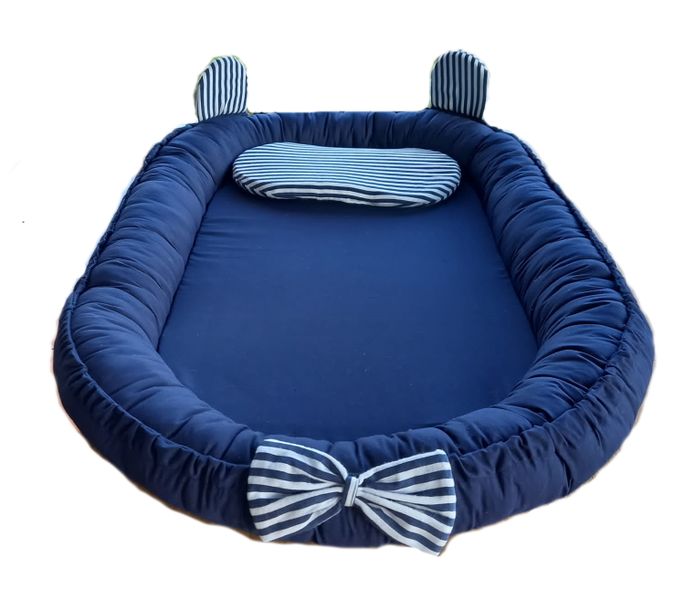 Baby Nest Navy Blue With Pillow image