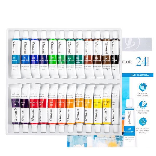 Dmast Watercolor 24 Color Set 12ml Tub