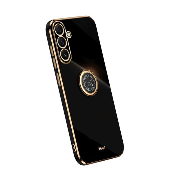 Electroplated Phone Case with Ring Holder Compatible with Samsung Galaxy S23 Ultra