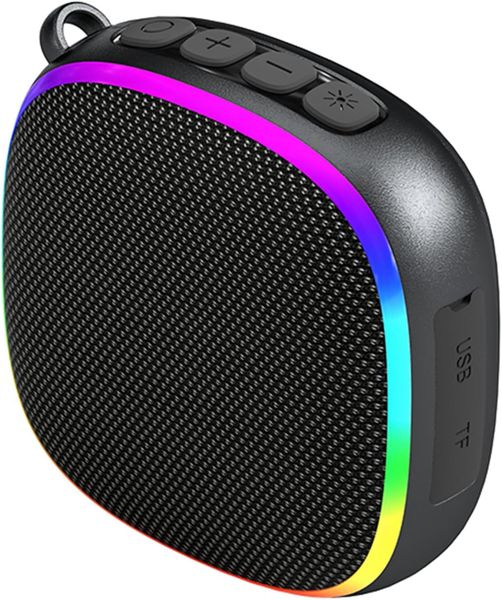 Bluetooth Speaker with RGB LED, Portable Wireless, IPX5 Waterproof, BT5.3