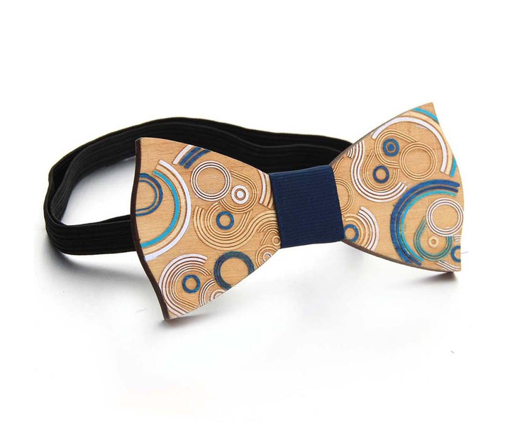 Wooden Bowtie - Semi Circle