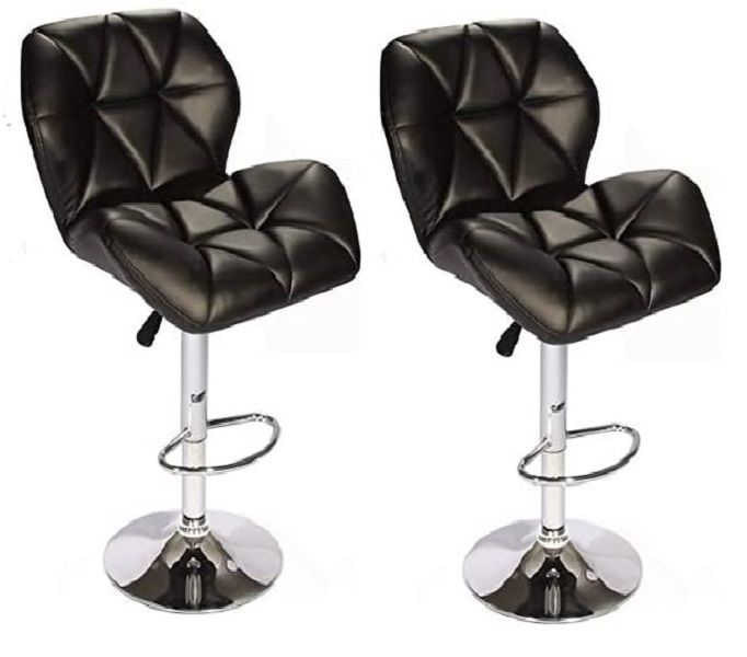 PU Leather Bar / Kitchen Counter Stools – Set of 2- Brown Colour