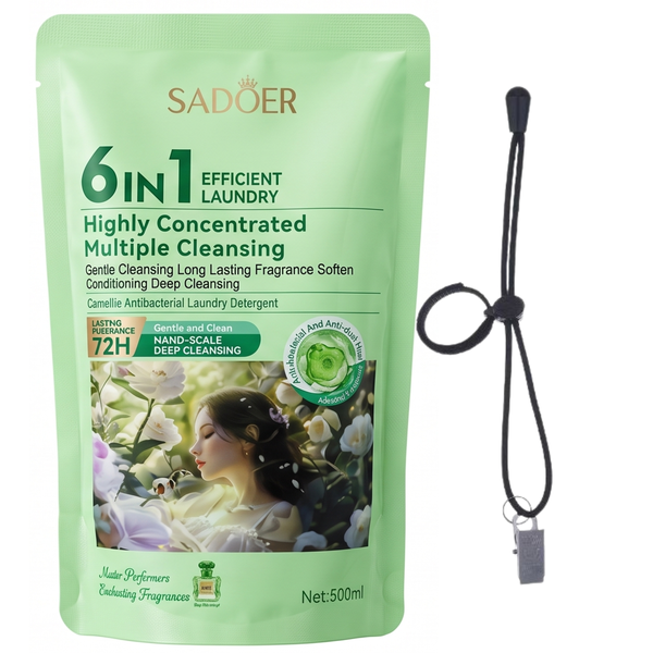 6-in-1 Camellia Fragrance Laundry Detergent And Cloth Hook Clip Hanger