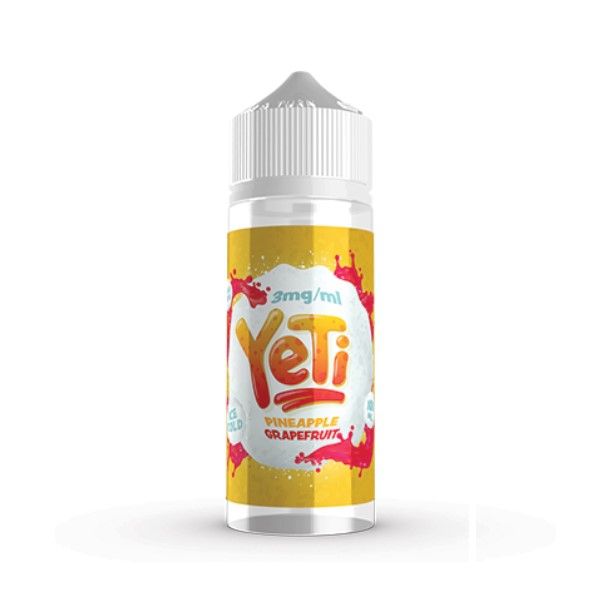 100ml Yeti Vape Juice 3mg - Pineapple &amp; Grapefruit