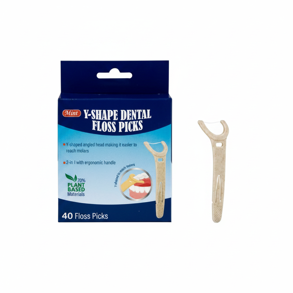 Tooth Y-Shaped Dental Floss Picks for Effective Oral - 2 Pack - 40 Piece