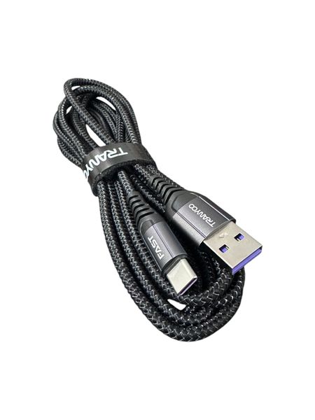 Tranyoo Metal Fast Charger - Type-C to USB 2m Braided Cable - T-S16C
