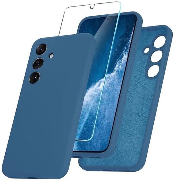Silicone Cover + Screen Protector Compatible with Samsung Galaxy A35 / A55