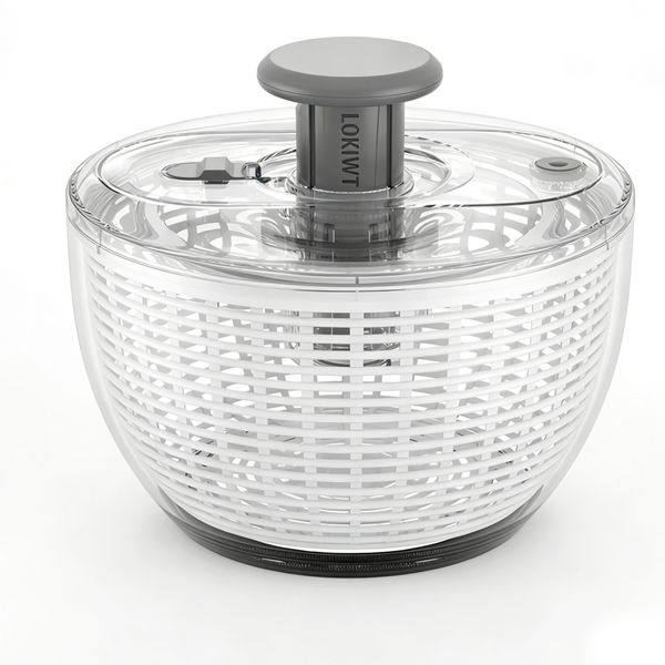 LOKIWT Salad Spinner Lettuce Dryer, One-handed Easy Press Large 3.6L