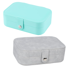 Large Capacity Jewelry Box , Double-Layer Set - Tiffany Blue and