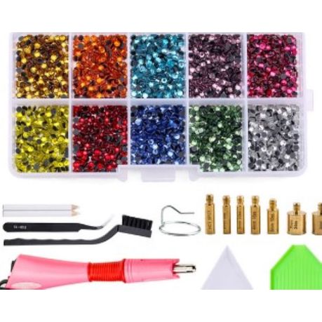 Mini Assorted Hotfix Rhinestones - 250 Piece