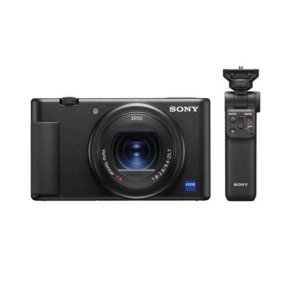 Sony ZV-1 Digital Camera (Black) with Wireless Shooting Grip