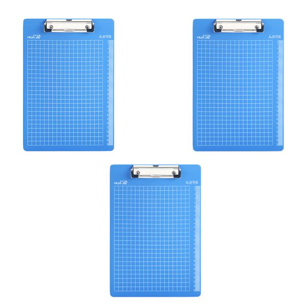 Craft Stationery Portable A4 Clipboard With Metal Clip Set of 3-Blue(32cm)