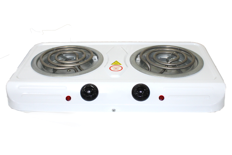 2000W Portable Twin Electric Coil Hot Plate - Double AD-S202 Spiral Element