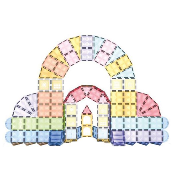 Magnetic Building Tiles for Kids &amp; Toddlers - 122 PCS Diamond Star Blocks