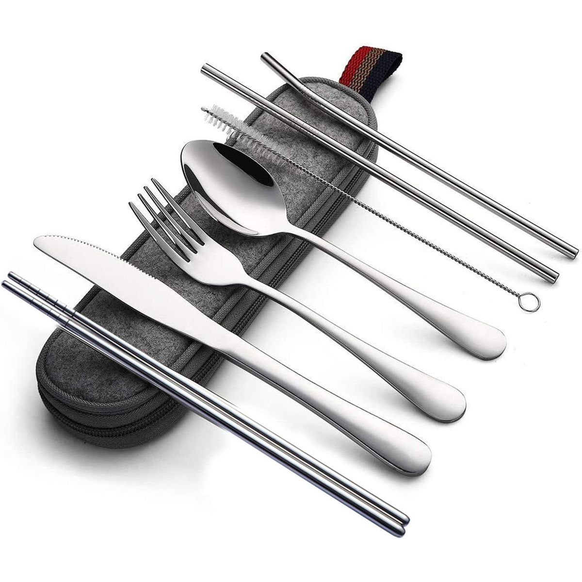 8 Piece Portable Travel Camping Cutlery Set