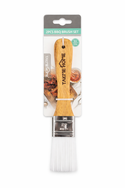 Takeme Home 2 Piece Wooden Basting And Pastry Brush