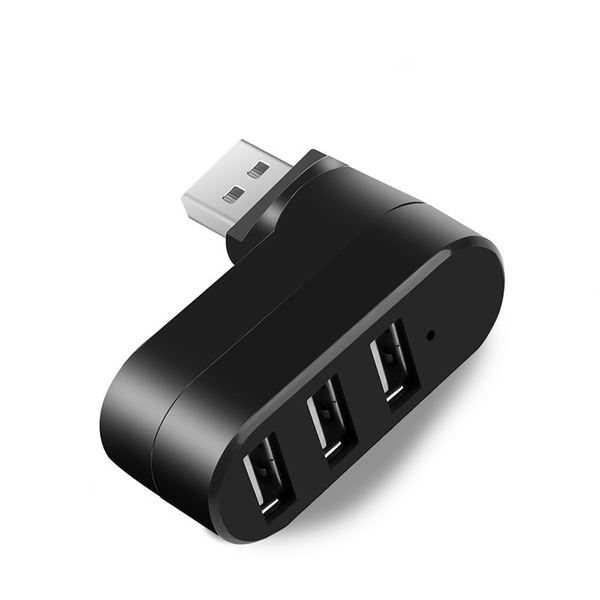3-Port USB Hub OTG with Rotatable Plug 90 /180 Degree Rotatable