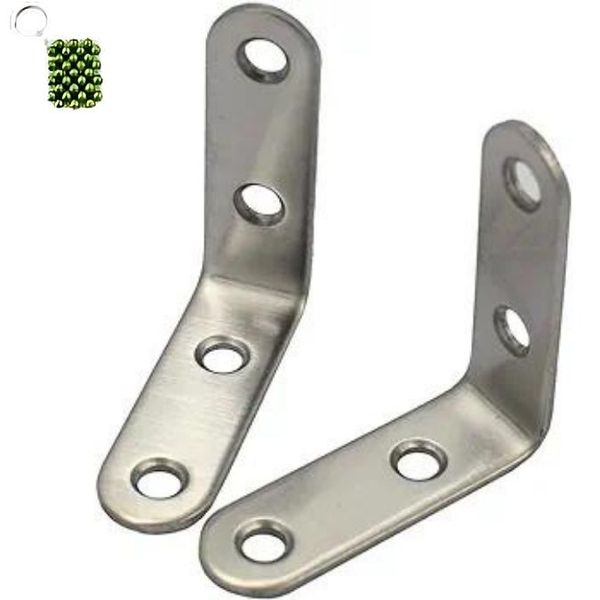 Shind 80mm Bronze Toned Metal Corner Brace And A Keyholder - 4 Piece