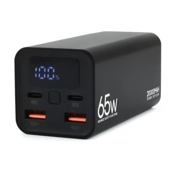 Fast Charging Power Bank 20000mAh MOXOM 65W With LCD MX-PB72